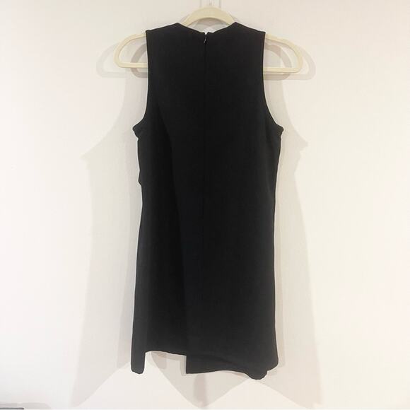 Karen Kane Mini Shift Dress Asymmetric Front Hem Sleeveless Women size XS Black - Picture 5 of 11